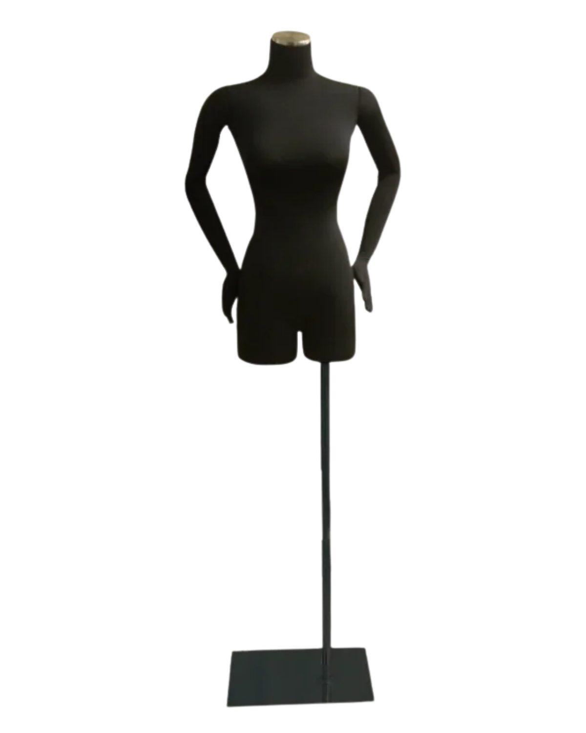 Black headless female bendable 3/4 body form with arms