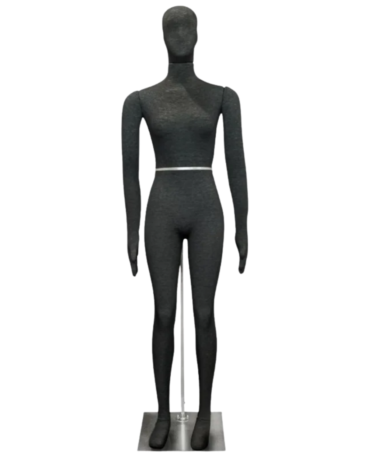 black posable female mannequin foam display
