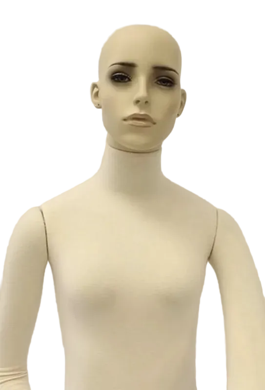 female mannequin realistic face close up