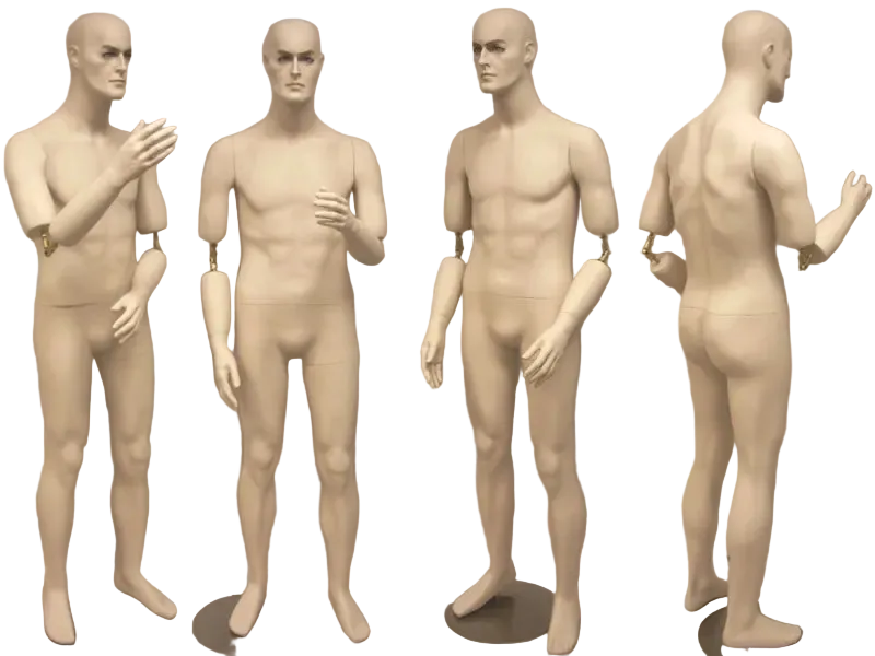 flexible arms mannequin multiple angle views