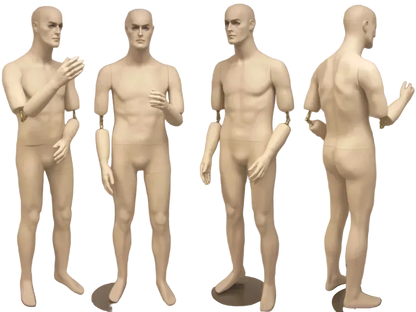 flexible arms mannequin multiple angle views
